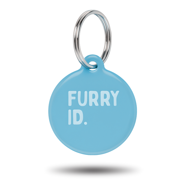 Médaille QR code connectée pour chien, coloris Bleu, marque FurryID
