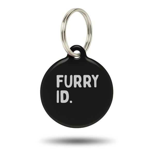 Médaille QR code connectée pour chien, coloris Noir, marque FurryID