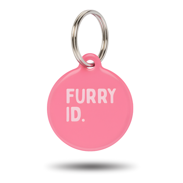 Médaille QR code connectée pour chien, coloris Rose, marque FurryID
