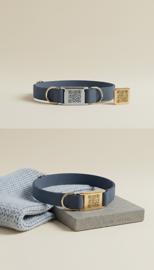 Ensemble collier et médaille QR intégrée