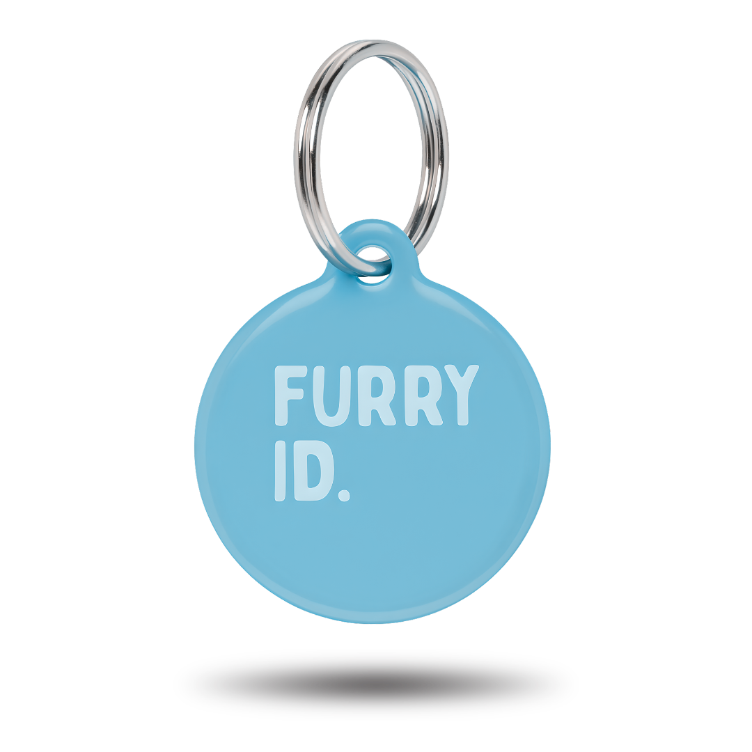 Médaille QR code connectée pour chien, coloris Bleu, marque FurryID
