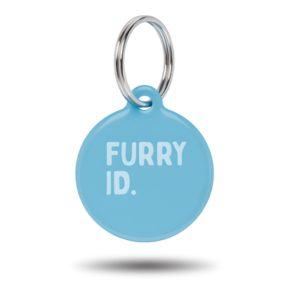 Médaille QR code connectée pour chien, coloris Bleu, marque FurryID