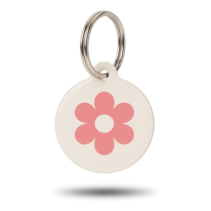 Médaille QR code connectée pour chien, coloris Fleur, marque FurryID