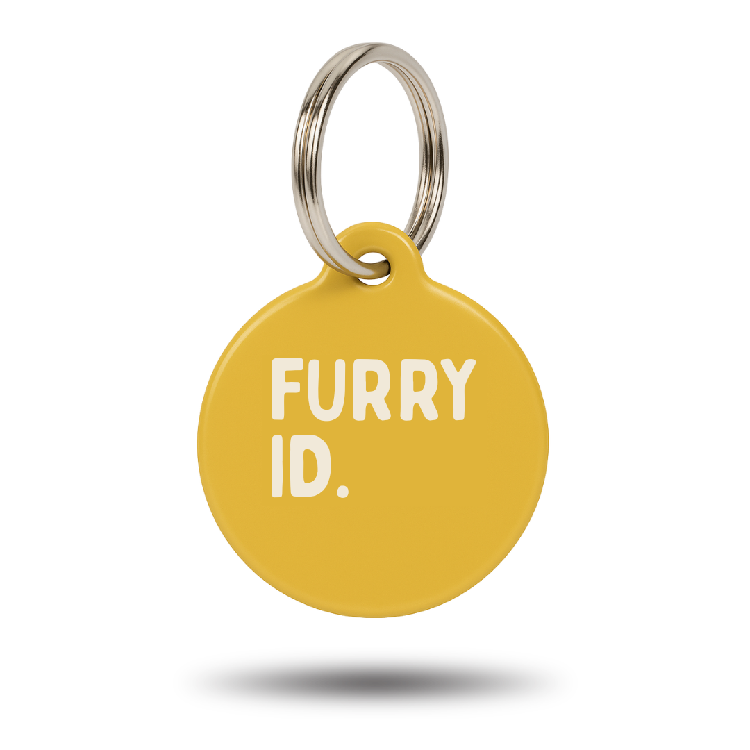 Médaille QR code connectée pour chien, coloris Jaune, marque FurryID