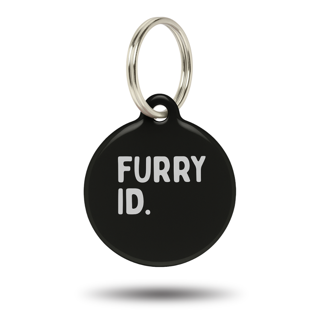 Médaille QR code connectée pour chien, coloris Noir, marque FurryID