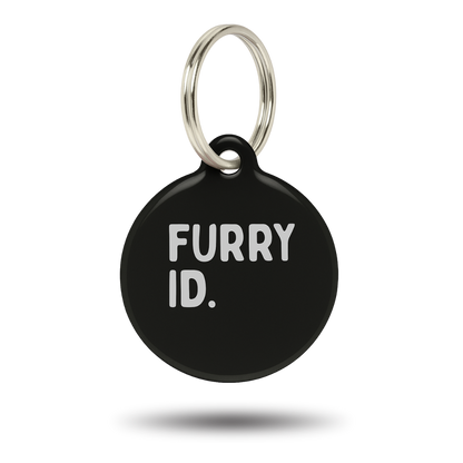 Médaille QR code connectée pour chien, coloris Noir, marque FurryID