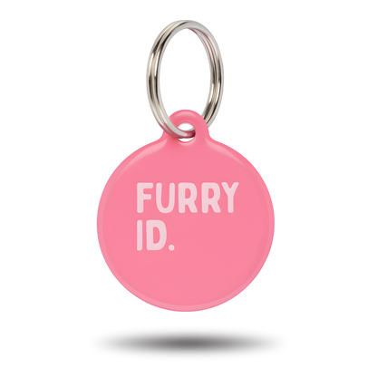 Médaille QR code connectée pour chien, coloris Rose, marque FurryID