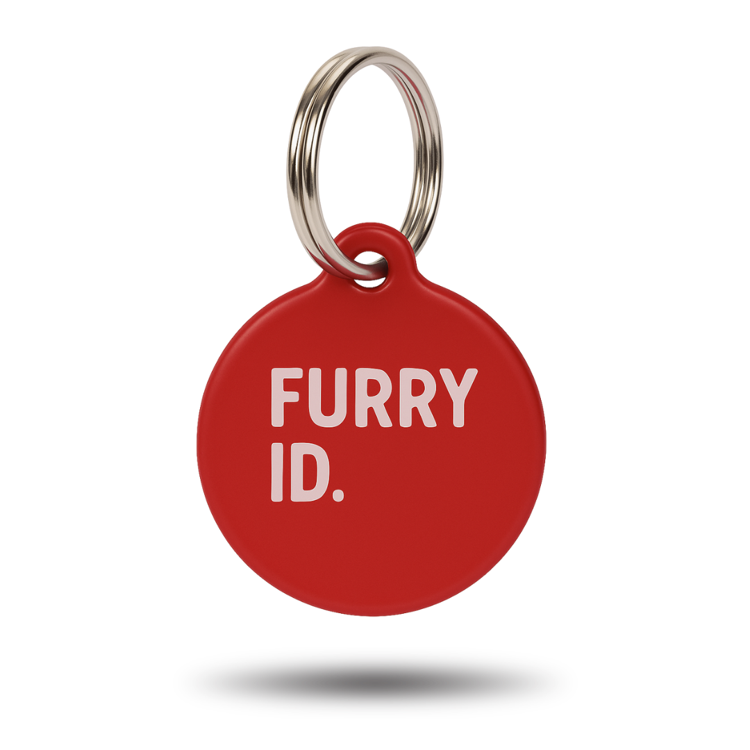 Médaille QR code connectée pour chien, coloris Rouge, marque FurryID