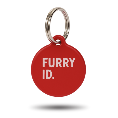 Médaille QR code connectée pour chien, coloris Rouge, marque FurryID