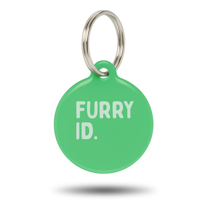 Médaille QR code connectée pour chien, coloris Vert, marque FurryID